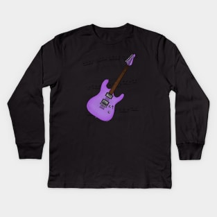Guitar Tab Electric Guitarist Music Notation Musician (Purple) Kids Long Sleeve T-Shirt